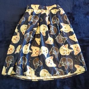 Women's Skirt Size Small Cat Print